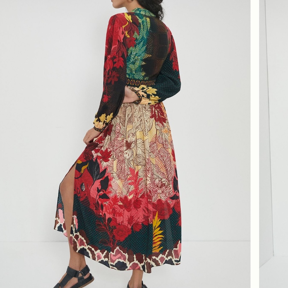 Anthropologie Contrast Maxi Dress - Picture 2 of 9